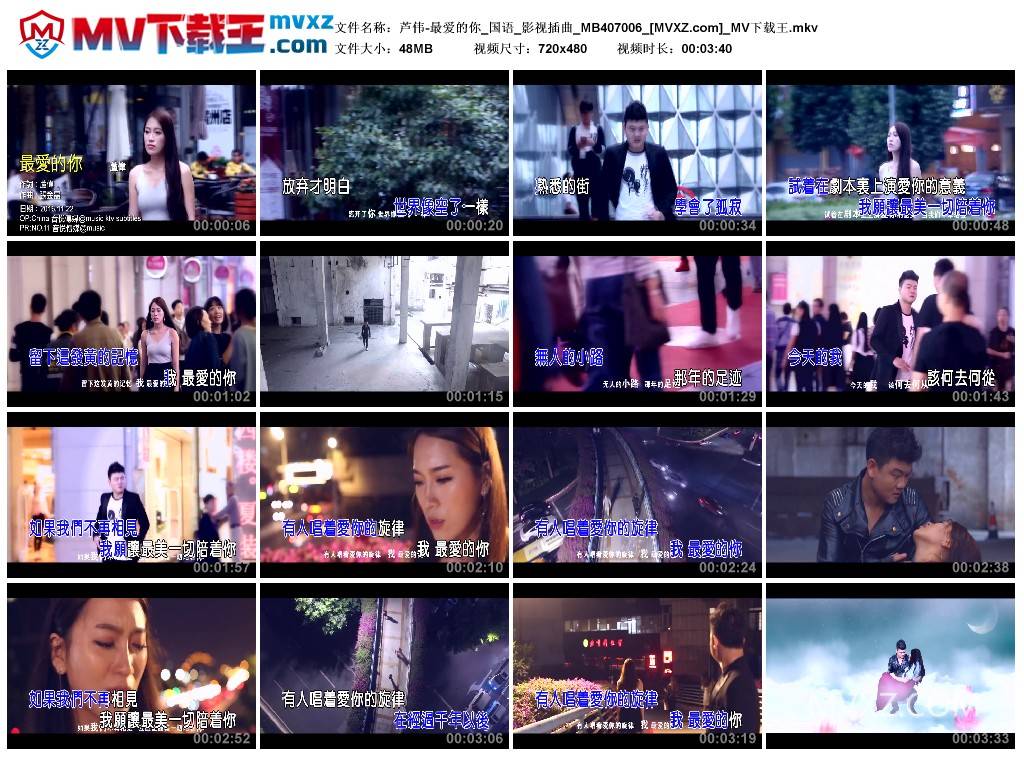 芦伟-最爱的你_国语_影视插曲_MB407006